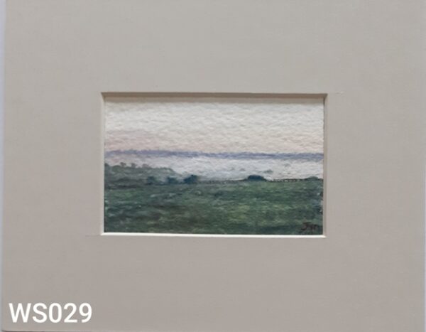 Watercolour Painting of Misty View Enfield Landscape©